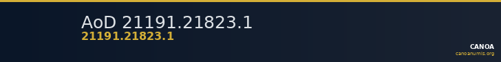 AoD 21191.21823.1 — CANOA