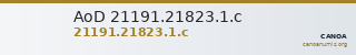 AoD 21191.21823.1.c — CANOA