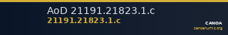 AoD 21191.21823.1.c — CANOA