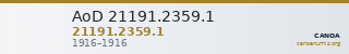 AoD 21191.2359.1 — CANOA