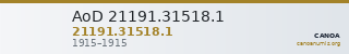 AoD 21191.31518.1 — CANOA