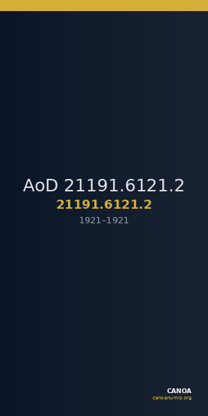 AoD 21191.6121.2 — CANOA