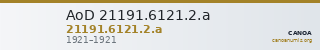 AoD 21191.6121.2.a — CANOA