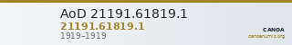 AoD 21191.61819.1 — CANOA