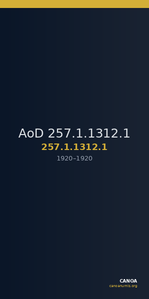 AoD 257.1.1312.1 — CANOA
