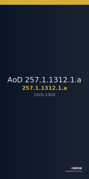 AoD 257.1.1312.1.a — CANOA