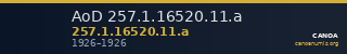 AoD 257.1.16520.11.a — CANOA