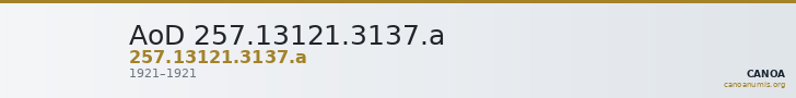 AoD 257.13121.3137.a — CANOA