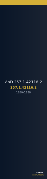 AoD 257.1.42116.2 — CANOA