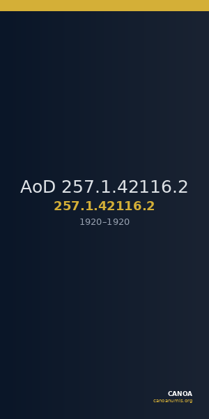 AoD 257.1.42116.2 — CANOA