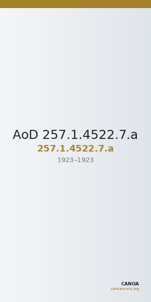 AoD 257.1.4522.7.a — CANOA