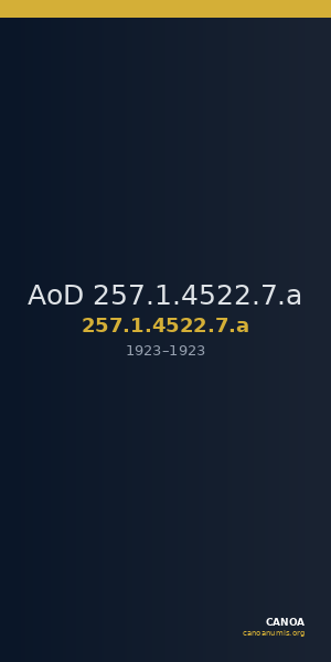 AoD 257.1.4522.7.a — CANOA
