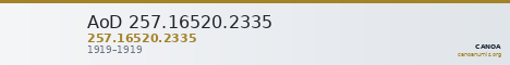 AoD 257.16520.2335 — CANOA