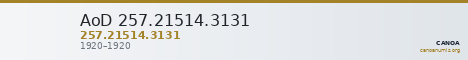 AoD 257.21514.3131 — CANOA