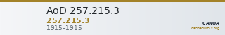 AoD 257.215.3 — CANOA