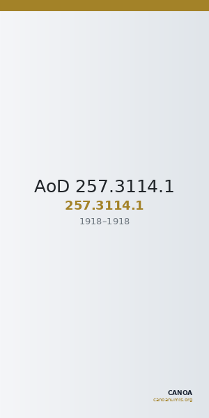 AoD 257.3114.1 — CANOA