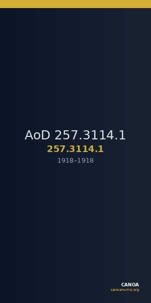 AoD 257.3114.1 — CANOA