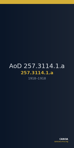 AoD 257.3114.1.a — CANOA