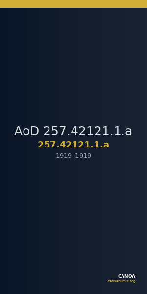 AoD 257.42121.1.a — CANOA