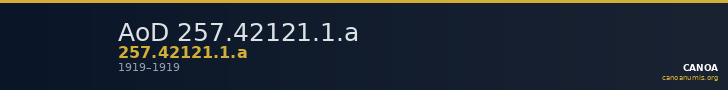 AoD 257.42121.1.a — CANOA