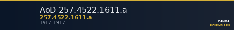 AoD 257.4522.1611.a — CANOA