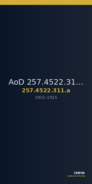 AoD 257.4522.311.a — CANOA