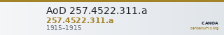 AoD 257.4522.311.a — CANOA