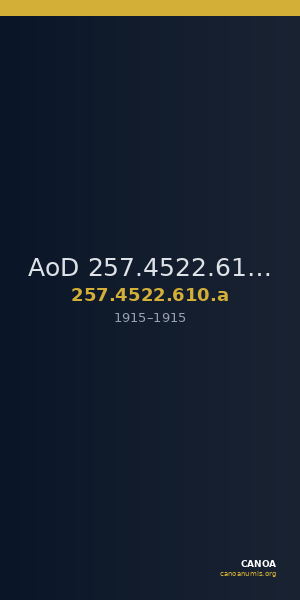 AoD 257.4522.610.a — CANOA
