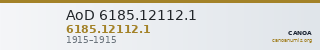 AoD 6185.12112.1 — CANOA