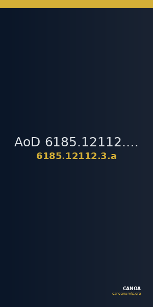 AoD 6185.12112.3.a — CANOA