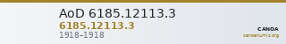 AoD 6185.12113.3 — CANOA