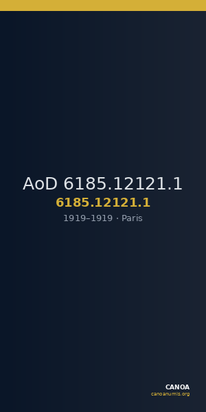 AoD 6185.12121.1 — CANOA