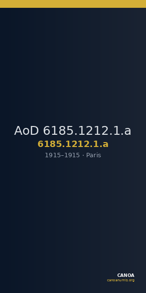 AoD 6185.1212.1.a — CANOA