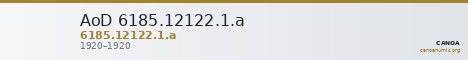 AoD 6185.12122.1.a — CANOA