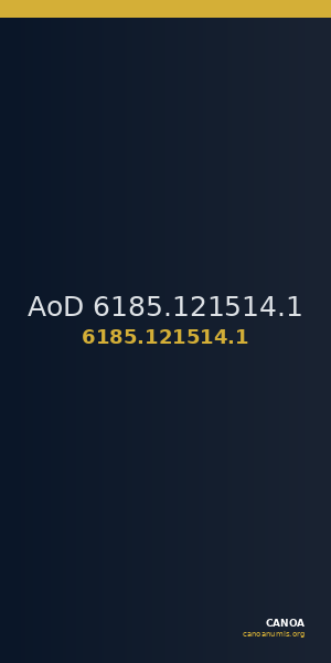 AoD 6185.121514.1 — CANOA