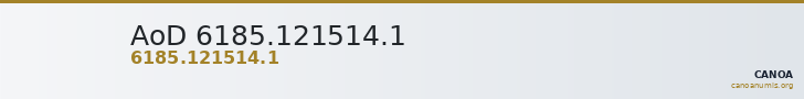 AoD 6185.121514.1 — CANOA