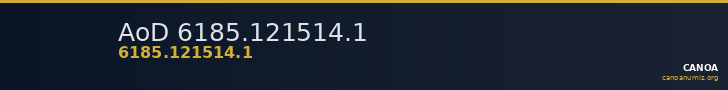AoD 6185.121514.1 — CANOA