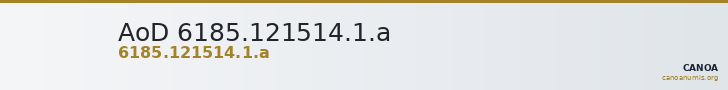 AoD 6185.121514.1.a — CANOA