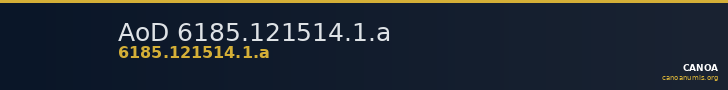 AoD 6185.121514.1.a — CANOA