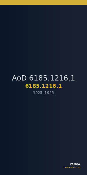 AoD 6185.1216.1 — CANOA