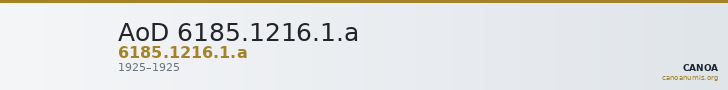 AoD 6185.1216.1.a — CANOA