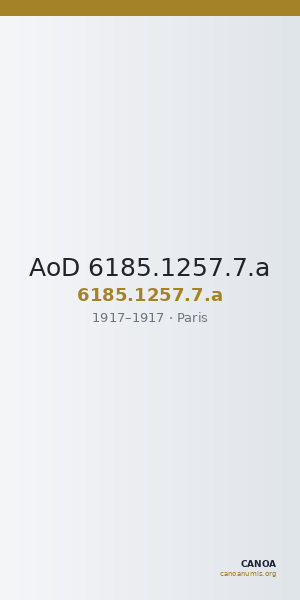 AoD 6185.1257.7.a — CANOA
