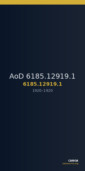 AoD 6185.12919.1 — CANOA