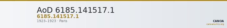 AoD 6185.141517.1 — CANOA