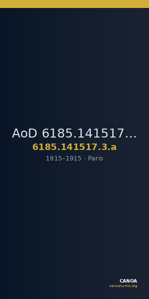 AoD 6185.141517.3.a — CANOA