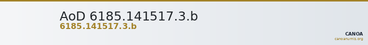 AoD 6185.141517.3.b — CANOA