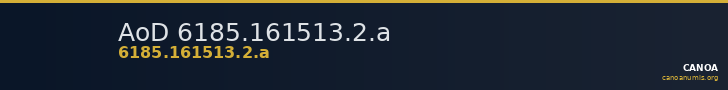 AoD 6185.161513.2.a — CANOA