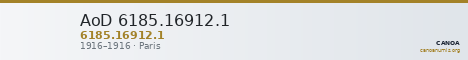 AoD 6185.16912.1 — CANOA