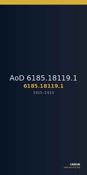AoD 6185.18119.1 — CANOA