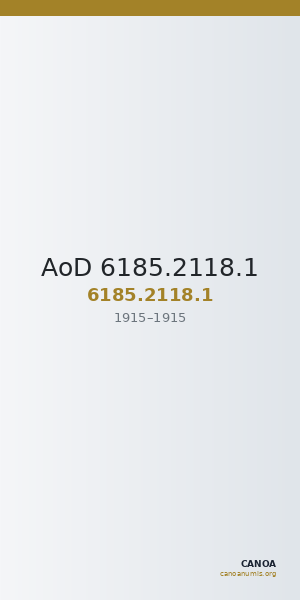 AoD 6185.2118.1 — CANOA